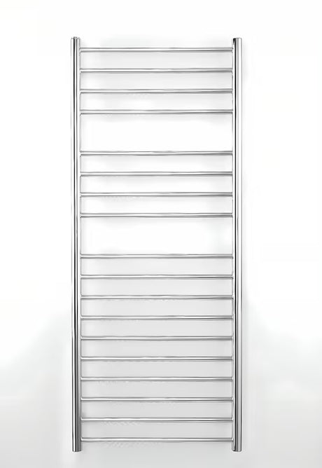 Kombiniran kopalniški radiator Anima Paul 150x60 cm v izvedbi chrome iz poliranega nerjavečega jekla.