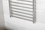 Kombiniran kopalniški radiator Anima Paul 150x60 cm v izvedbi chrome iz poliranega nerjavečega jekla.
