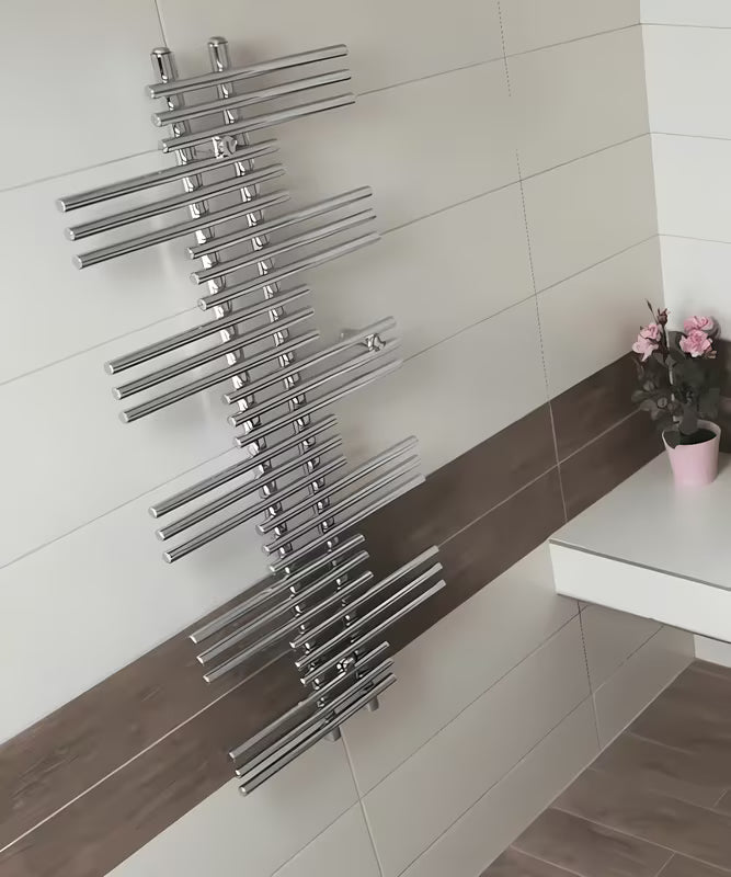 Krom kombiniran radiator Anima Titus 55x125 cm s sredinskim priklopom 50 mm