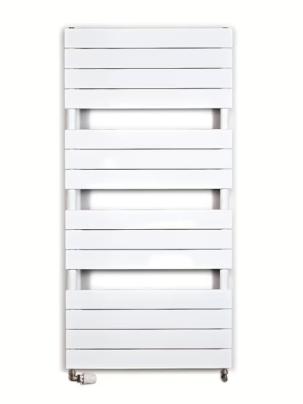 Bijeli kombiniran radiator Anima Viktor 60x122 cm, prikladan pro kupaonicu i sušenje ručnika.