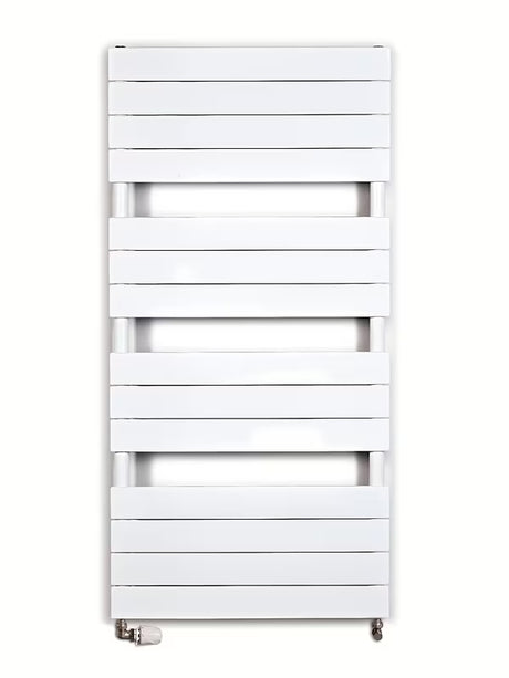 Bijeli kombiniran radiator Anima Viktor 60x122 cm, prikladan pro kupaonicu i sušenje ručnika.