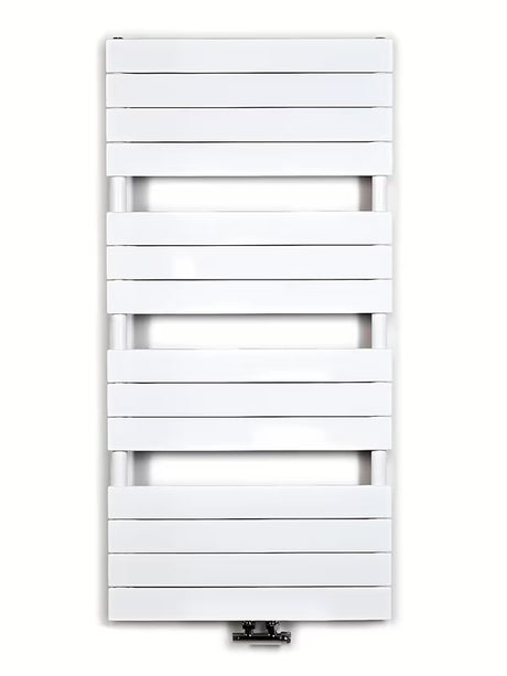 Bijeli kombiniran radiator Anima Viktor 60x122 cm, prikladan pro kupaonicu i sušenje ručnika.