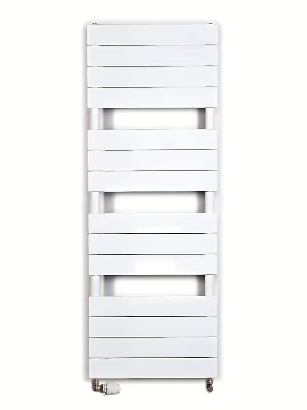 Bel kombiniran radiator Anima Viktor 122x45 cm za kopalnico pro za ogrevanje in sušenje brisač.
