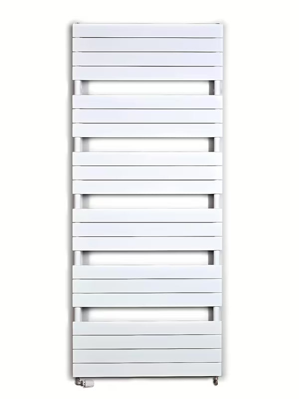 Bel kombiniran radiator Anima Viktor 179x75 cm, primeren pro za ogrevanje kopalnice in sušenje brisač.