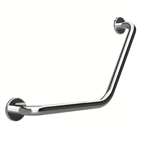 Kutne zidne ročaj Bemeta Help od nehrđajućeg čelika sa zaobljenim dizajnom za invalide kupaonicu.