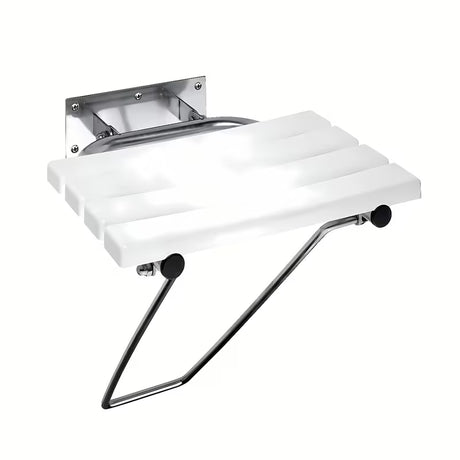 Zidne zložljivo sedež za tuš Bemeta Help program od inoxa s potpornom nogom i sjajnom površinom.