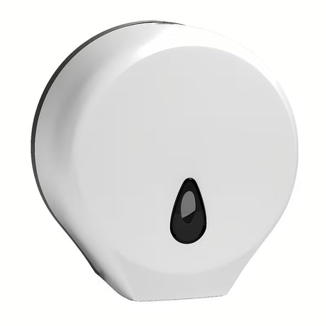 Bel plastičen zaklepni podajalnik toaletnega papirja Bemeta pro za role do premera 25/26 cm.