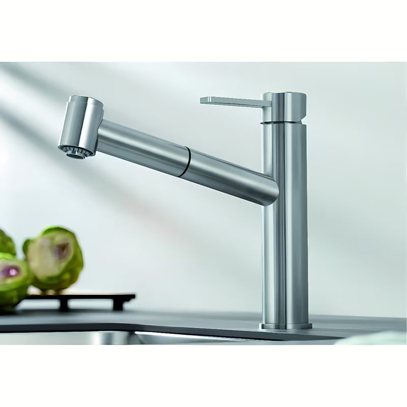 Blanco Ambis-S armatura za pomivalno korito Supersteel v krtačenem nerjavnem jeklu z izvlečno prho