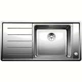 Blanco Andano inox pomivalno korito s ocjednom plohom u svilenkastom sjaju, orijentacija sudopera desno.