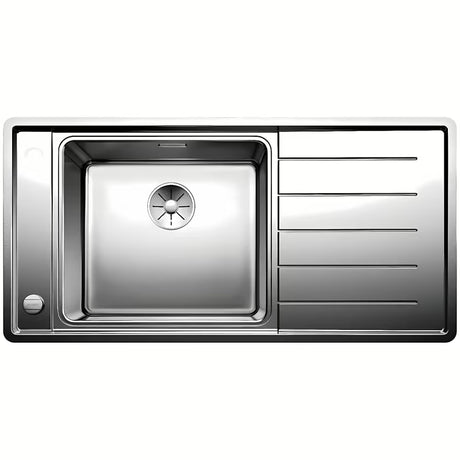 pomivalno korito Blanco Andano od nehrđajućeg čelika s ocjeđivačem, površina svileni sjaj, orijentacija lijevo