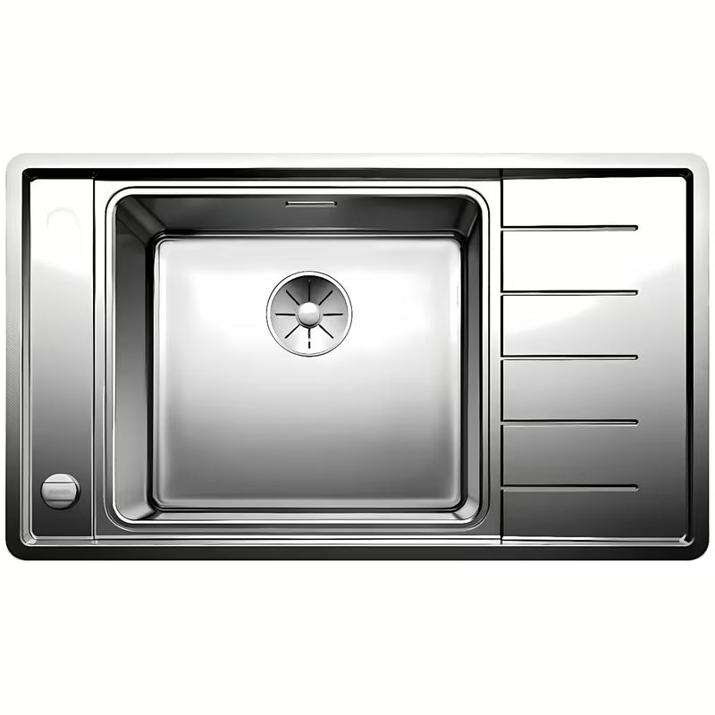 pomivalno korito Blanco Andano od nehrđajućeg čelika s ocjeđivačem u izvedbi svileni sjaj