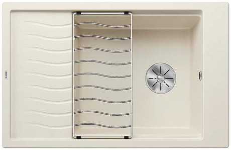 Granitno pomivalno korito Blanco Elon XL 6 S z odcejalnikom v beli barvi soft