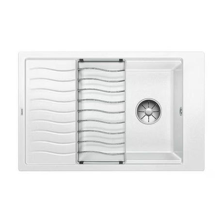 Blanco elonxl 6 S granitni pomivalno korito s ocjednom plohom u bijeloj boji pro, ugradnja odozgo