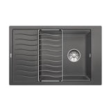Granitni pomivalno korito Blanco elonxl 6 S ocjednom plohom u boji siva stijena pro ugradnja odozgo.