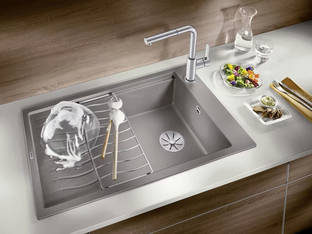 Blanco elonxl 8 S granitni pomivalno korito z odcejalnikom za delovni pult v barvi tartufo