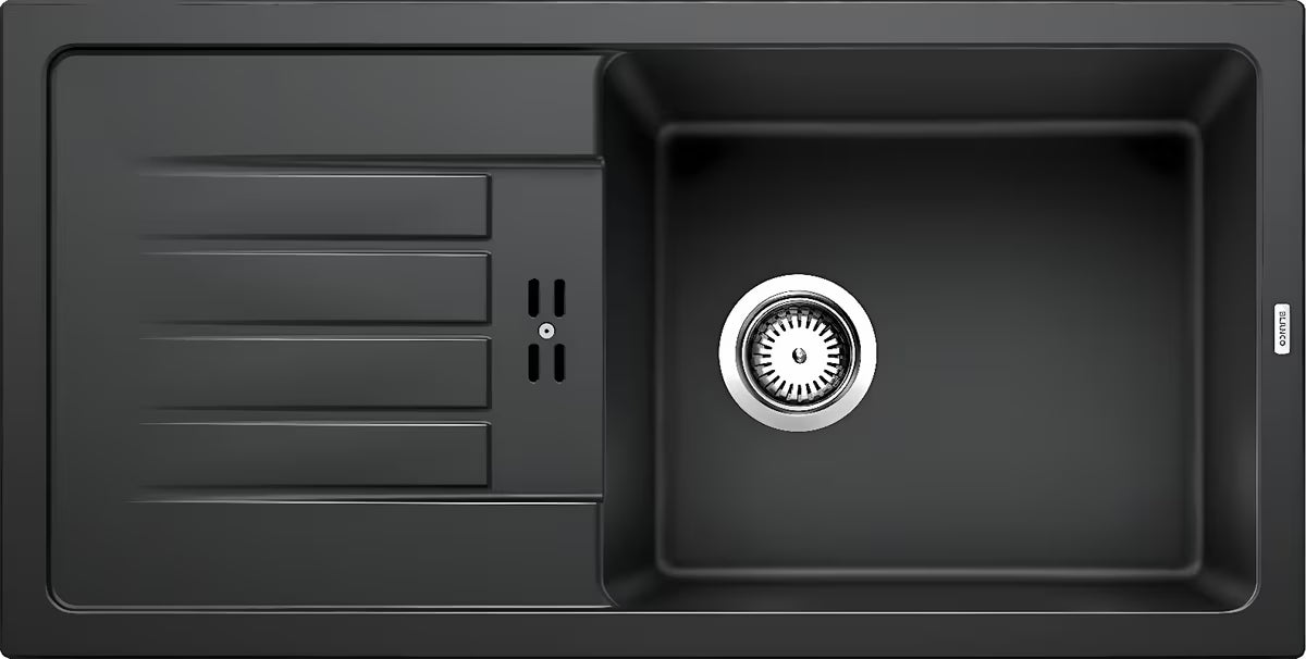 Blanco Favum XL 6 S granitni pomivalno korito z odcejalnikom, antracit, ugradnja odozgo