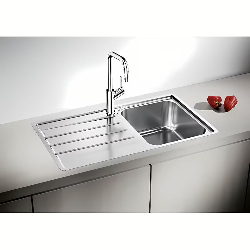 pomivalno korito Blanco za delovni pult od nehrđajućeg čelika s ocjeđivačem i brušenom površinom