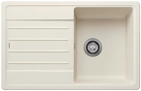 Granitno pomivalno korito Blanco Legra 45 S z odcejalnikom v beli barvi soft pro montaža za delovni pult.