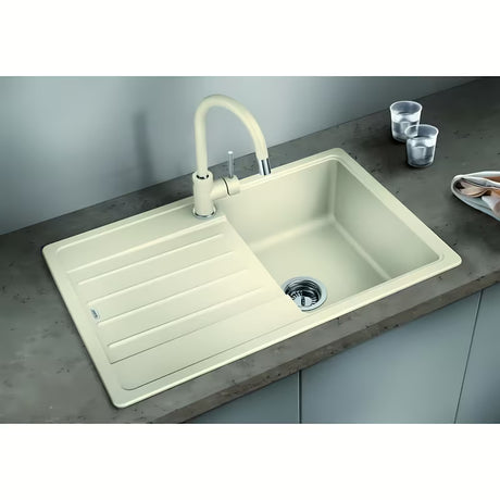 Kuhinjski granitni sudoper Blanco Legra 45 S ocjednom plohom, obostrani, boja kava.