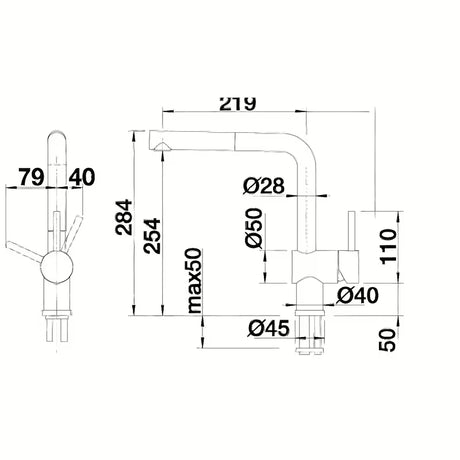 Bijela armatura za pomivalno korito Blanco Linus - S izvlačnim tušem i površinom Silgranit-look.