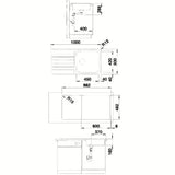 Blanco Livit XL 6 S inox pomivalno korito z odcejalnikom, krtačena površina, za vgradnjo od zgoraj