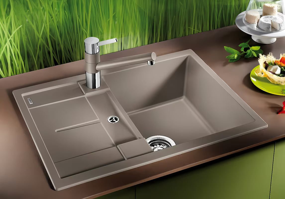 Blanco Metra 45 S Compact granitno pomivalno korito z odcejalnikom, antracit, zgornja montaža