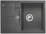 Granitni pomivalno korito Blanco Metra 45 S Compact z odcejalno površino v barvi siva skala