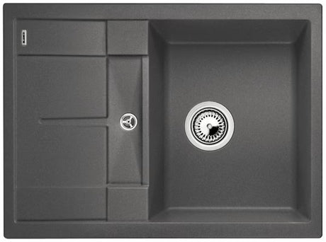 Granitni pomivalno korito Blanco Metra 45 S Compact z odcejalno površino v barvi siva skala