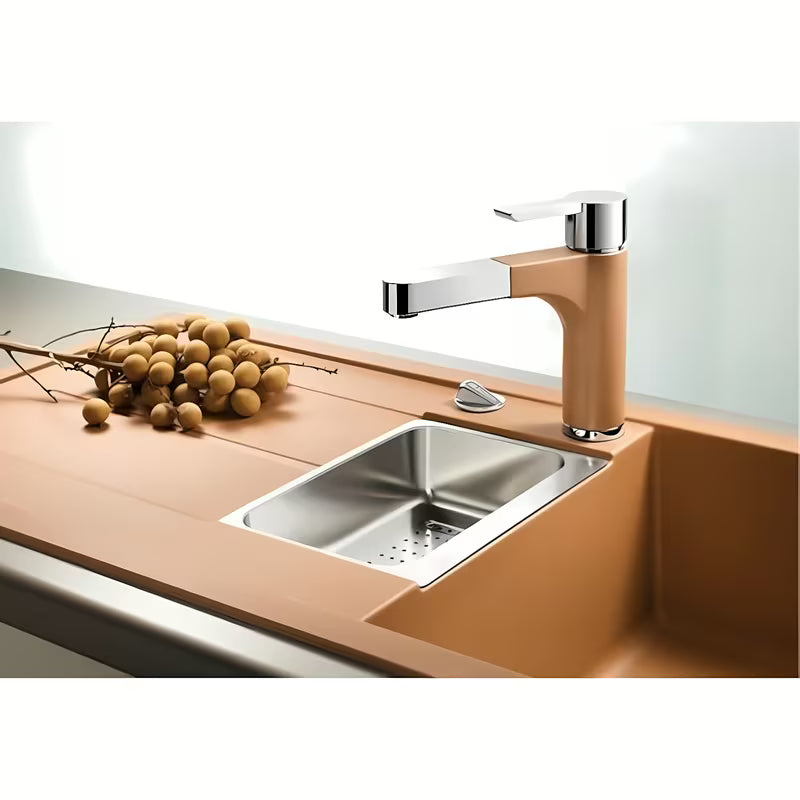 Granitni pomivalno korito Blanco Metra 6 S kadjo s ocjeđivačem u boji tartufo