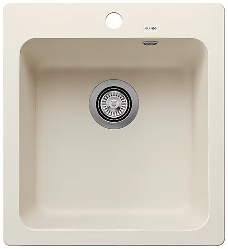 Granitno pomivalno korito Blanco Naya 45 iz materiala Silgranit v beli barvi soft pro montaža za delovni pult.