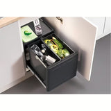 Sivi koš za smeti Blanco sorter pro za kuhinjski ormarić s jednostavnom montažom