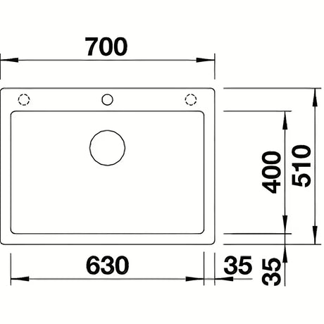 Granitni pomivalno korito Blanco Pleon 8 Silgranit PuraDur u antracit boji pro ugradnja odozgo
