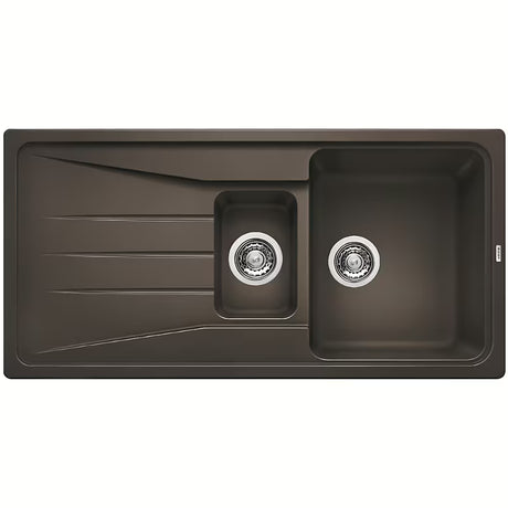 Kuhinjski granitni sudoper Blanco Sona 6 S ocjednom plohom u boji kava, za ugradnju odozgo