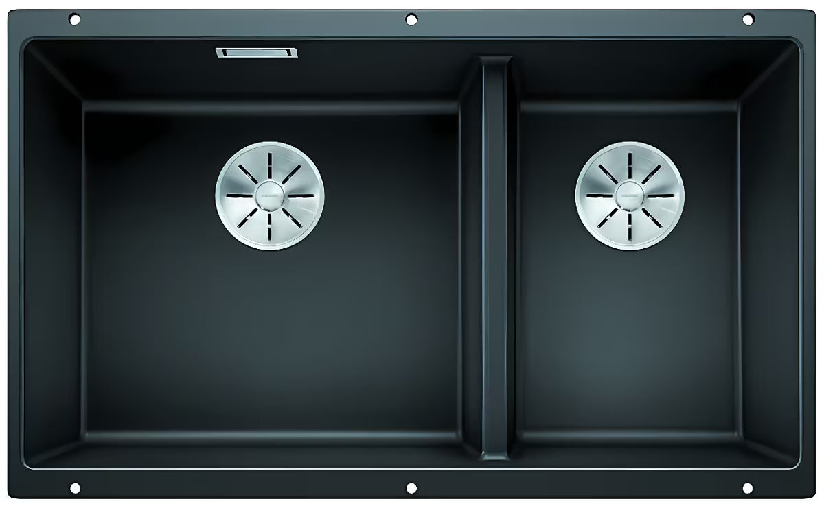 Blanco Subline 430/270 U granitni dvojno korito pro spodnja montaža, antracit