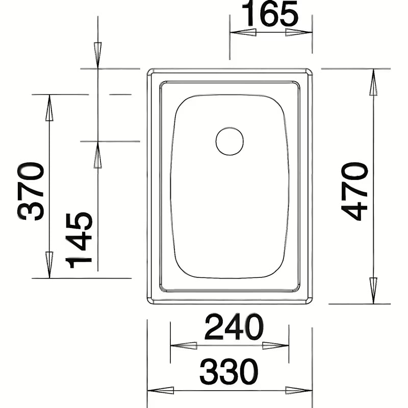 Nerjavno jekleno kuhinjsko enojno korito Blanco Top EE 3x4 pro zgornja montaža, površina naravni sijaj.