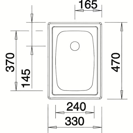 Inox kuhinjski enojno korito Blanco Top EE 3x4 pro ugradnja odozgo, površina prirodni sjaj.