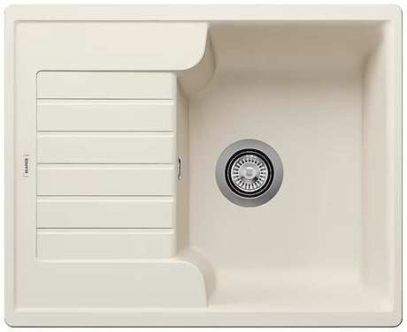 Granitno pomivalno korito Blanco Zia 40 S z odcejalnikom v beli barvi soft