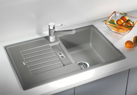 Blanco Zia 45 S granitni pomivalno korito z odcejalnikom, za zgornjo montažo, antracit