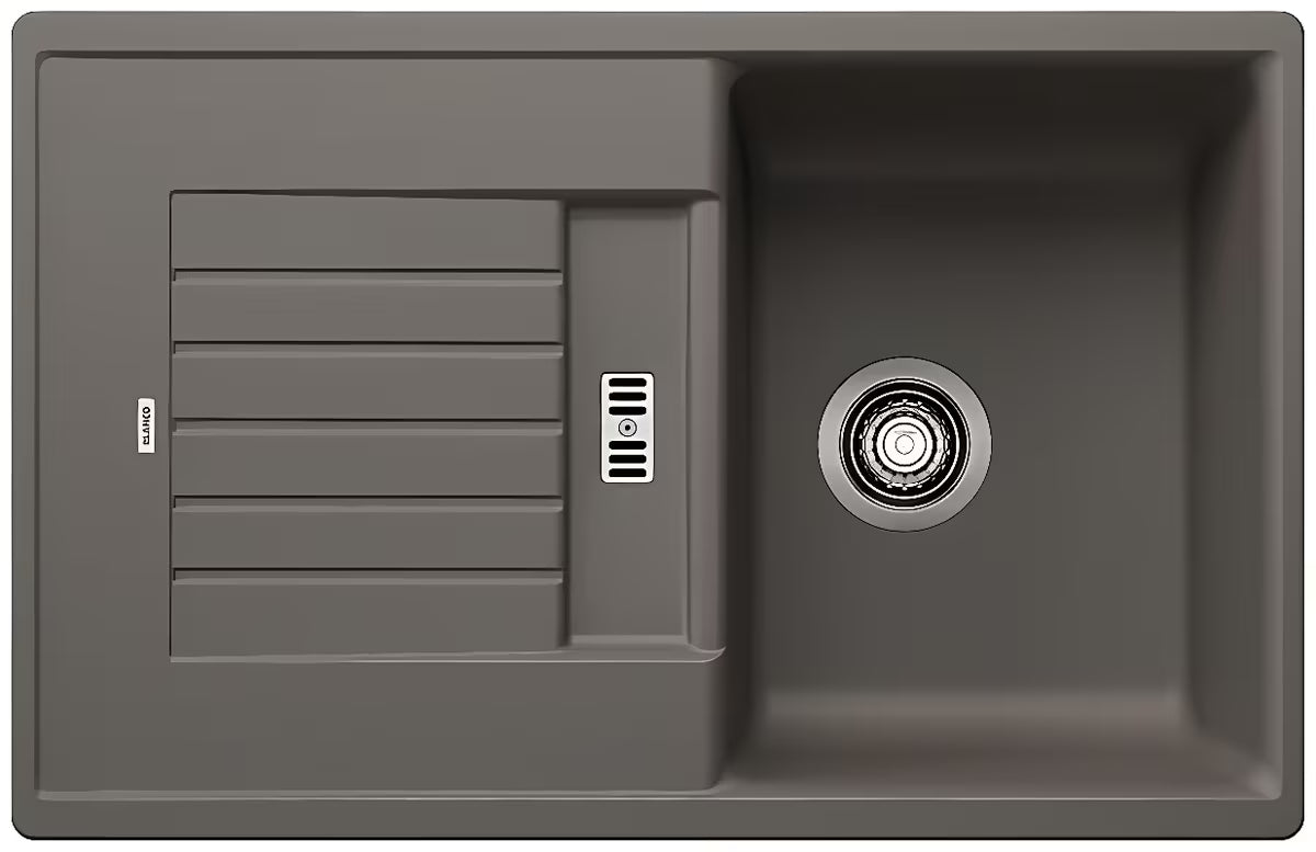 Granitni pomivalno korito Blanco Zia 45 S z odcejalnikom u boji vulkanski siva
