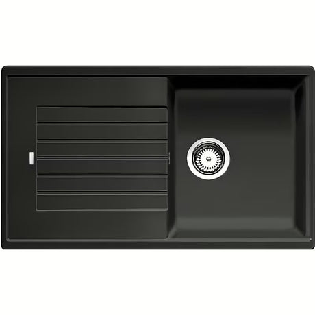 Granitno pomivalno korito Blanco Zia 5 S z odcejalno površino v barvi antracit pro zgornja montaža