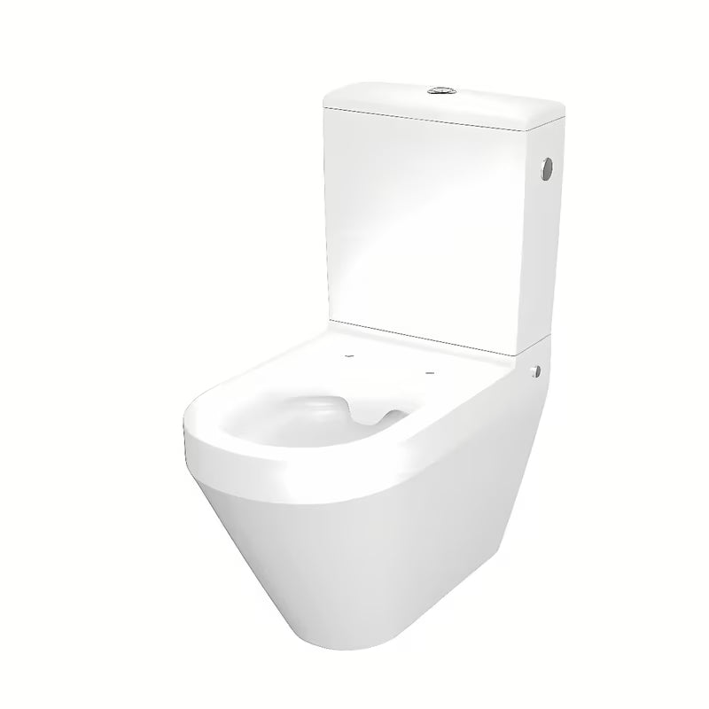 Cersanit Crea stoječa WC školjka kombi brez splakovalnega kroga s wc desko mehko Zapiranje Soft Close v beli barvi