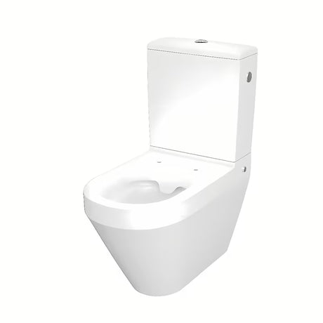Cersanit Crea stoječa WC školjka kombi brez splakovalnega kroga s wc desko mehko Zapiranje Soft Close v beli barvi
