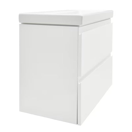 Cersanit Dormo viseča omarica s keramičnim umivalnikom v beli sijajni izvedbi 60x37,5x62 cm