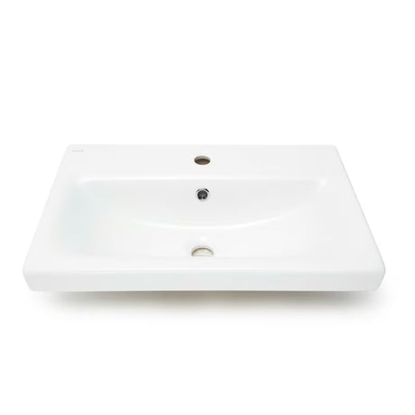 Cersanit Dormo viseča omarica s keramičnim umivalnikom v beli sijajni izvedbi 60x37,5x62 cm