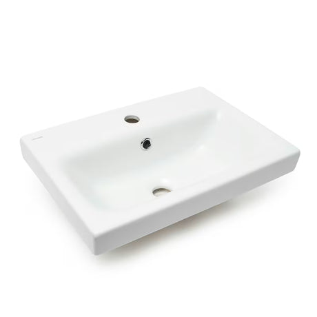 Cersanit Dormo viseča omarica s keramičnim umivalnikom v beli sijajni izvedbi 50x34,5x63 cm
