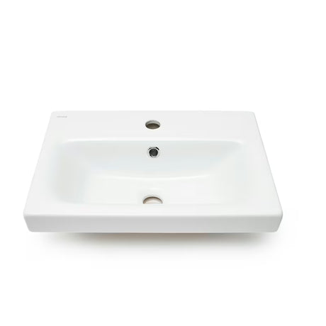 Cersanit Dormo viseča omarica s keramičnim umivalnikom v beli sijajni izvedbi 50x34,5x63 cm