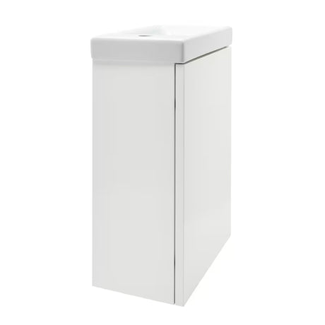 Cersanit Dormo viseča omarica s keramičnim umivalnikom 40x21,5x64 cm v beli sijajni izvedbi