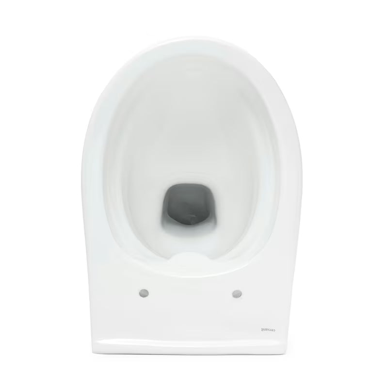 Bel viseča WC školjka Cersanit Dormo z brezrobno izvedbo in sedežem mehko Zapiranje Soft Close