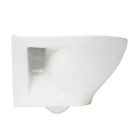 Bijelo viseča WC školjka Cersanit Dormo s bezrubnim izvedbom i sjedalom mehko Zapiranje Soft Close