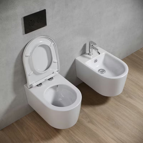 Bel viseča WC školjka Cersanit Inverto z vrtinčnim splakovanjem in WC-desko mehko Zapiranje Soft Close